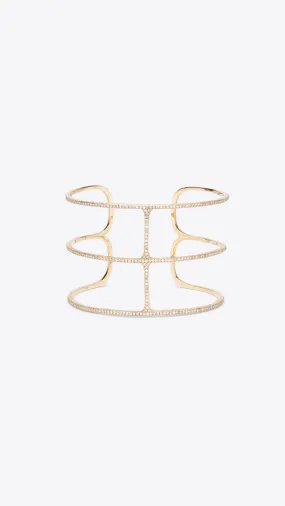 14k Gold and Diamond Cuff