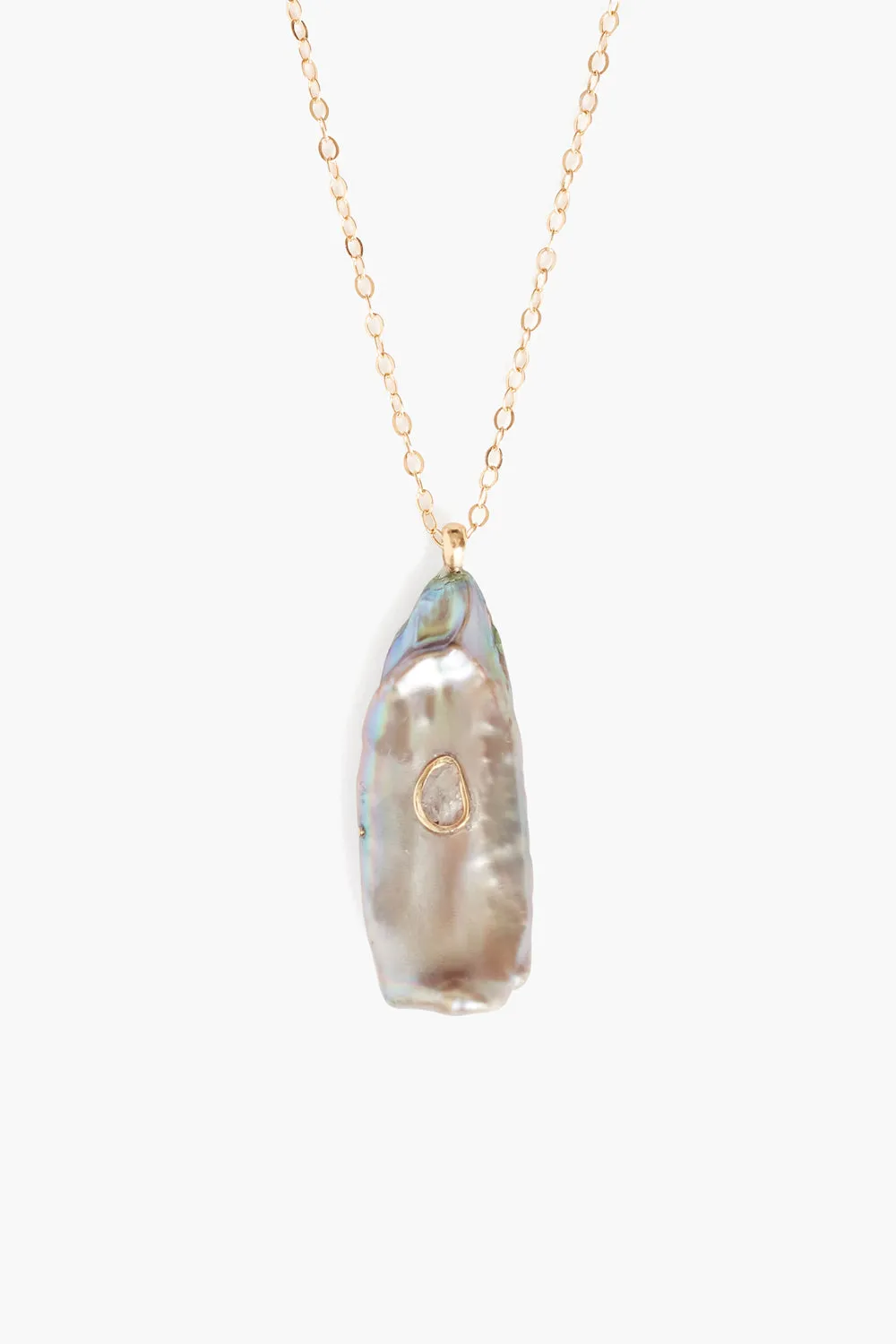 14k Green Biwa Pearl Oasis Necklace