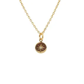 18ct Gold Vermeil Star Pendant with Cubic Zirconia Detail
