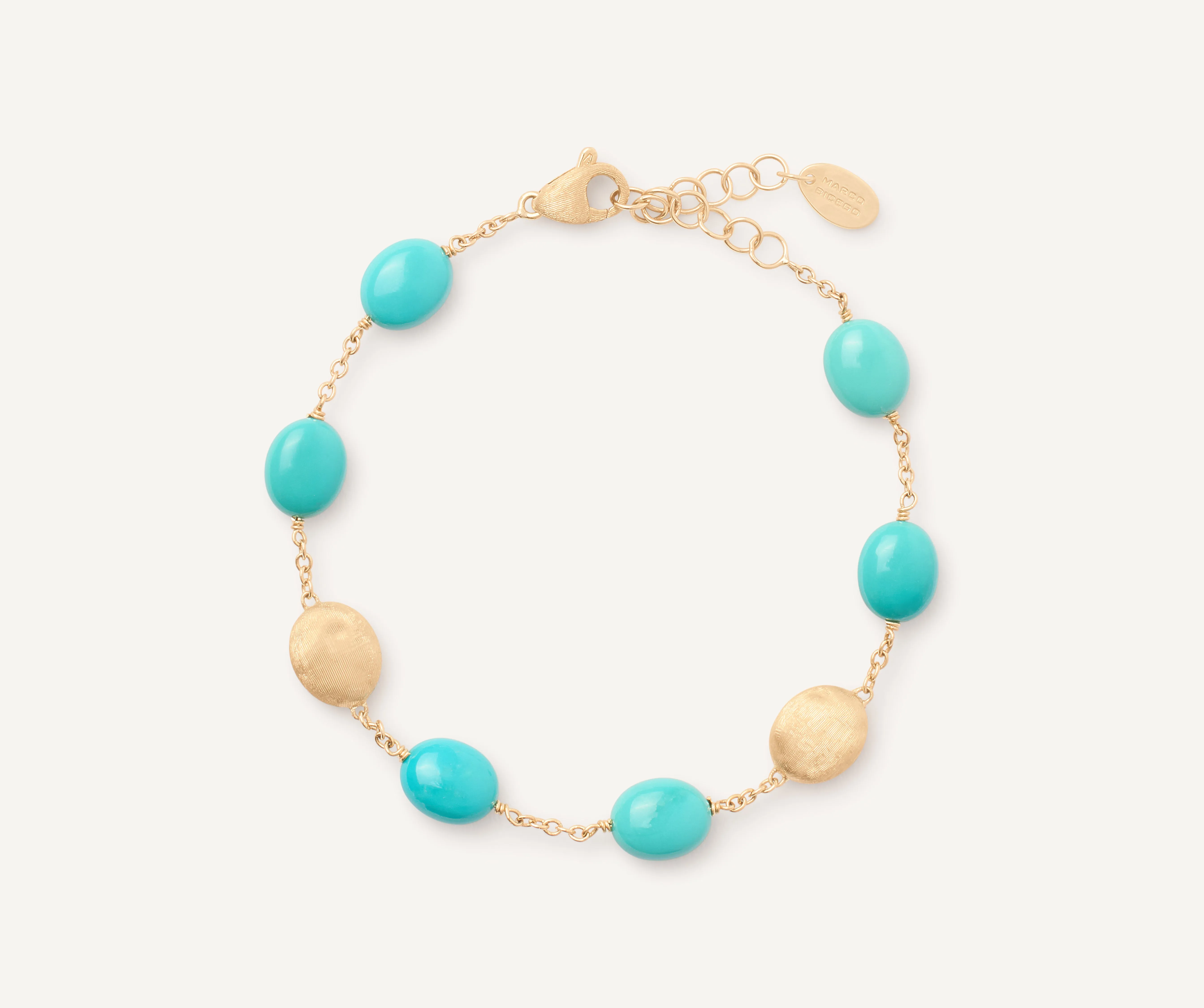 18K YELLOW GOLD TURQUISE BRACELET FROM THE SIVIGILA COLOR COLLECTION