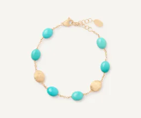 18K YELLOW GOLD TURQUISE BRACELET FROM THE SIVIGILA COLOR COLLECTION