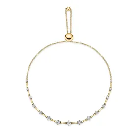 18KY ADJUSTABLE DIAMOND BRACELET .59CT
