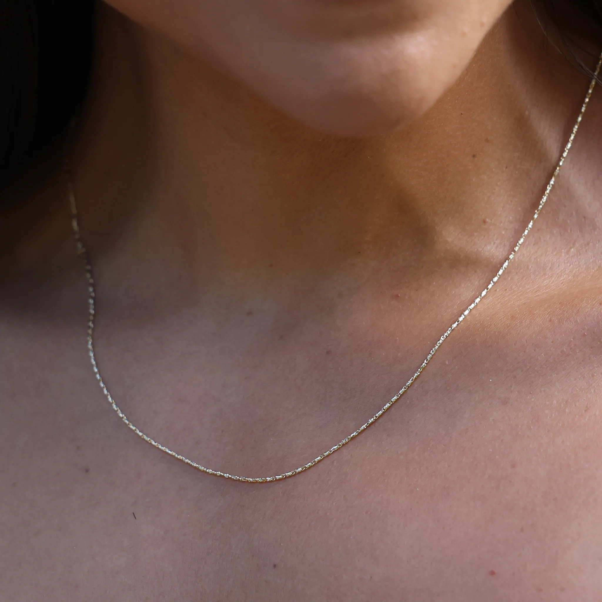 24" Adjustable 0.9mm Raso Chain in Gold