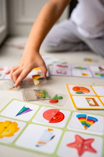 36pcs Lotto Match & Learn Game - Transparent Plastic Cards - Find the Pair for Each Object