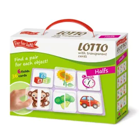 36pcs Lotto Match & Learn Game - Transparent Plastic Cards - Find the Pair for Each Object