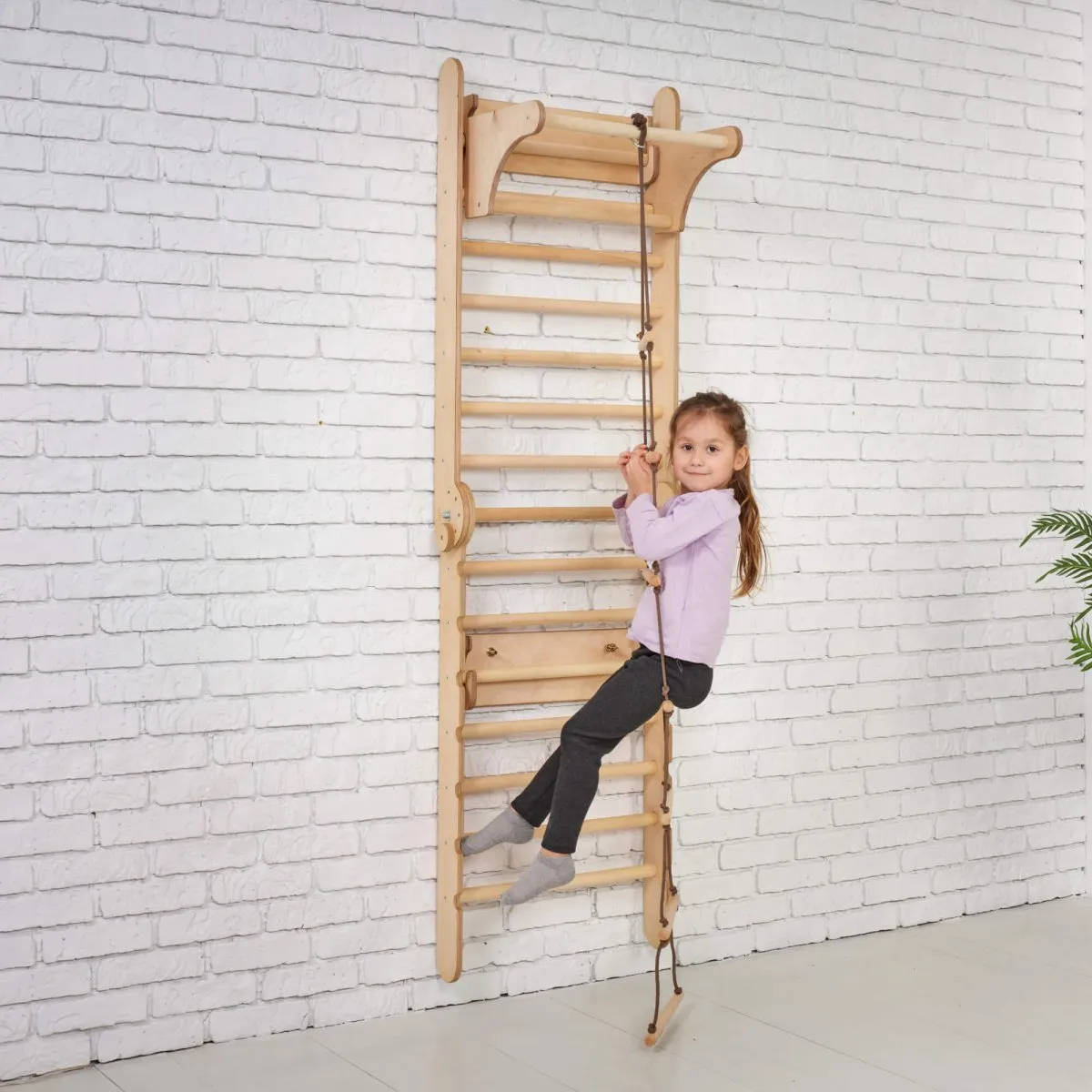 3in1 Wooden Swedish Wall / Climbing Ladder for Children   Swing Set   Slide Board
