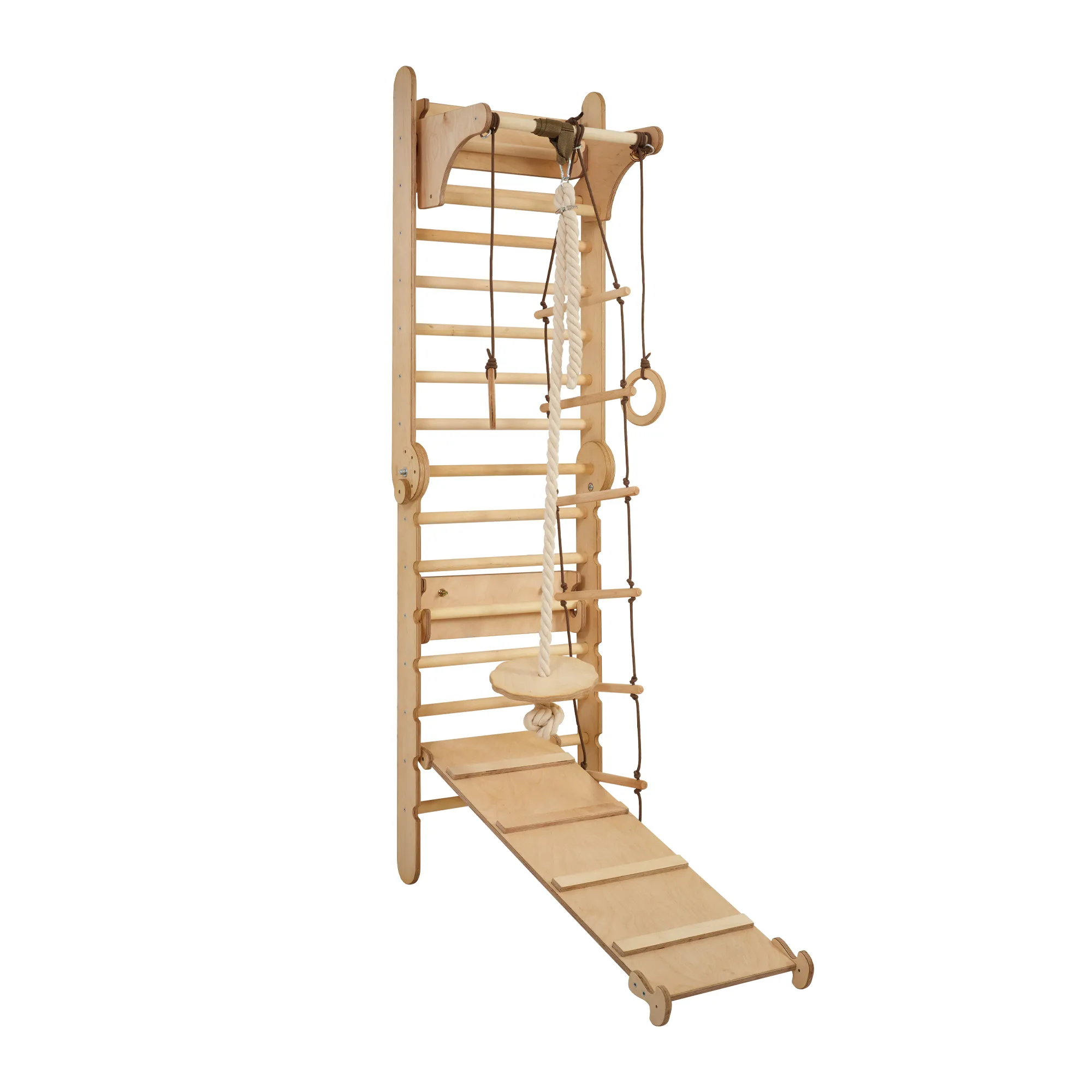 3in1 Wooden Swedish Wall / Climbing Ladder for Children   Swing Set   Slide Board