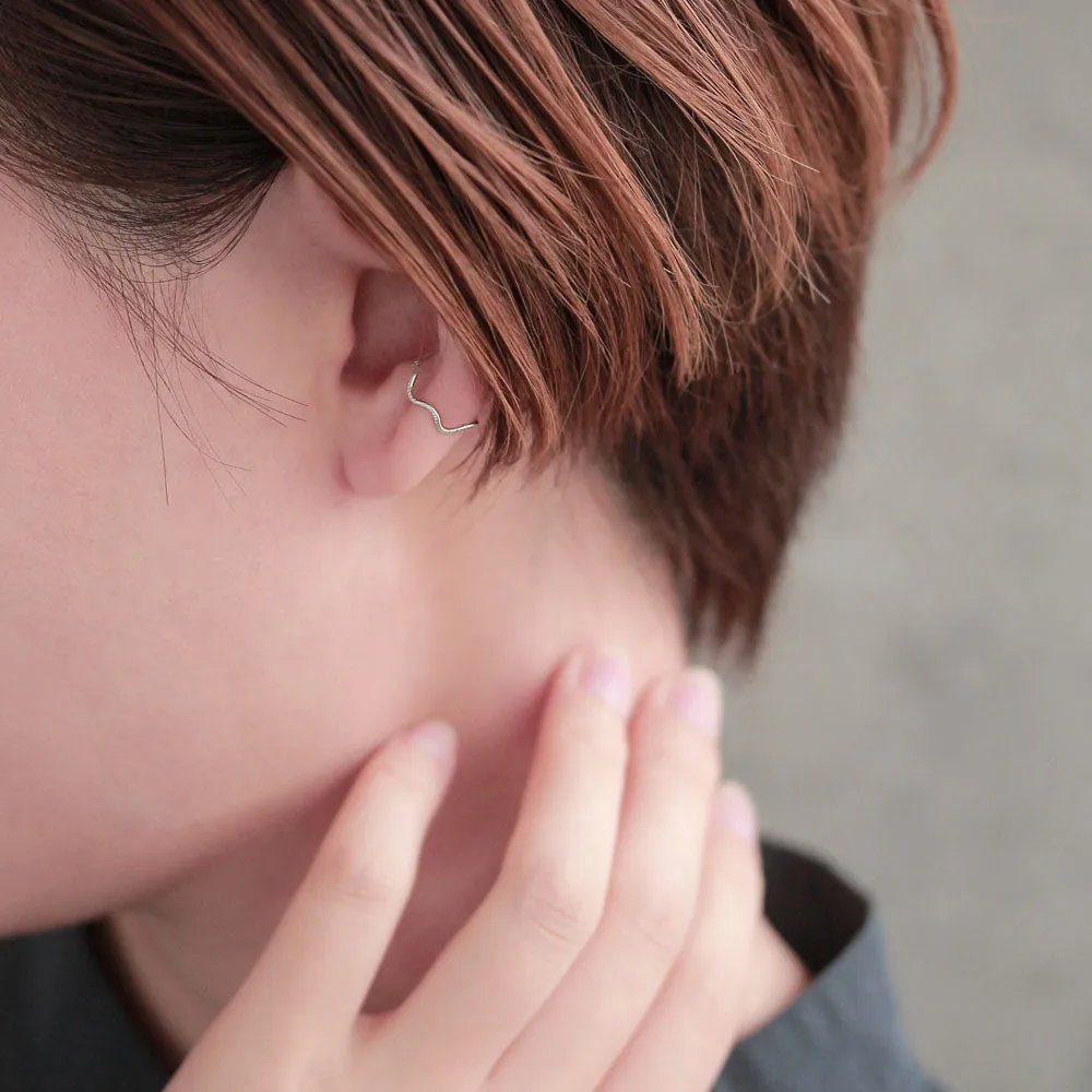 925 Silver Wave Ear Cuff
