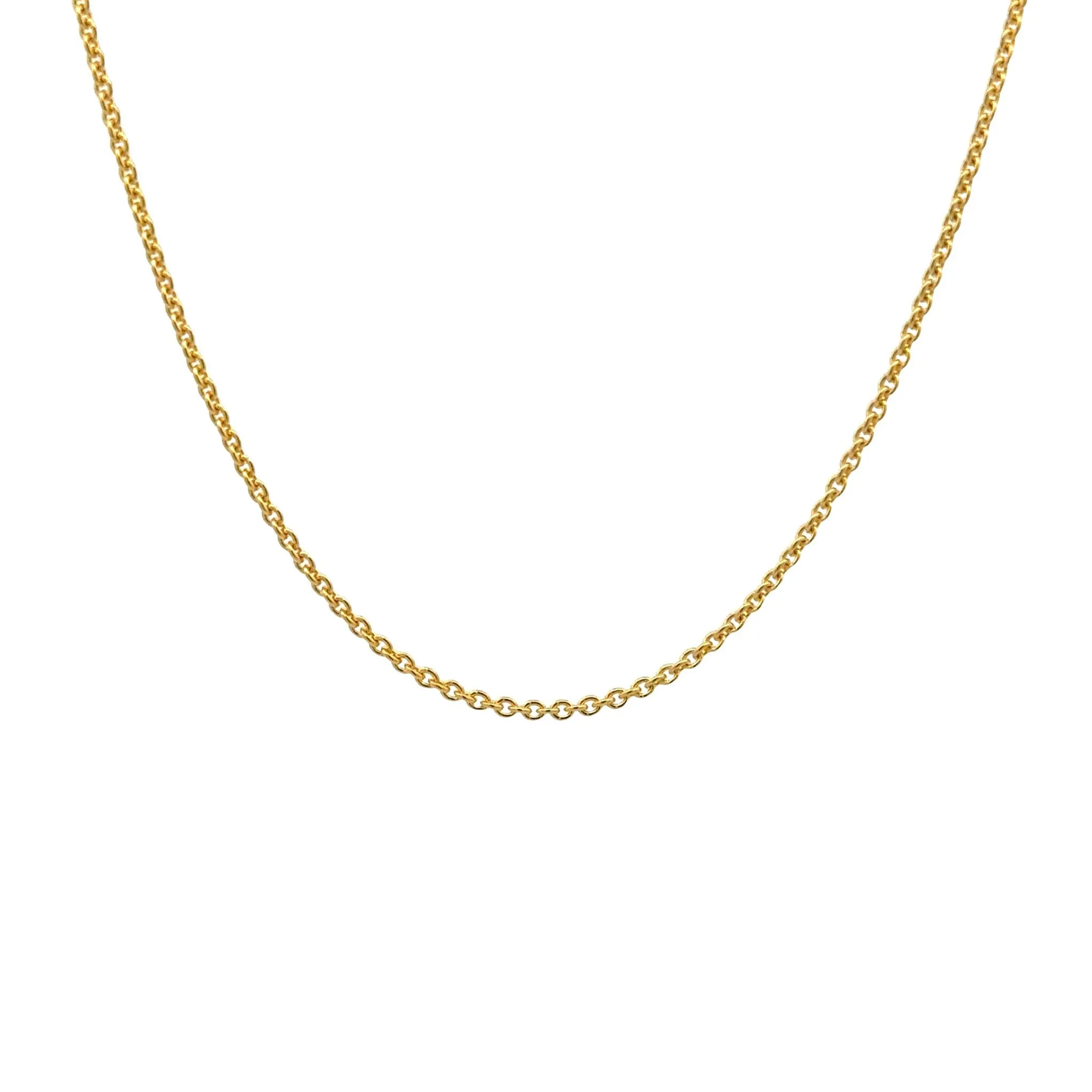 9K Yellow Gold Polished 58cm Adjustable Cable Chain