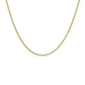 9K Yellow Gold Polished 58cm Adjustable Cable Chain