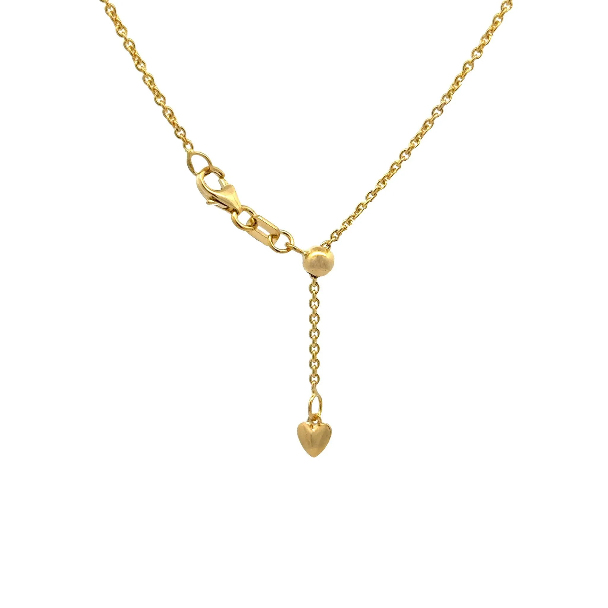 9K Yellow Gold Polished 58cm Adjustable Cable Chain