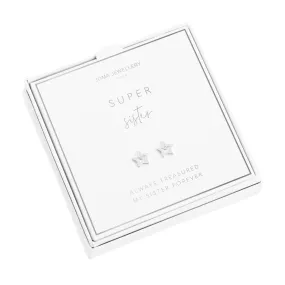 A Little 'Super Sister' Earrings | Silver Plated