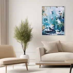 Abstract 102 Framed Canvas