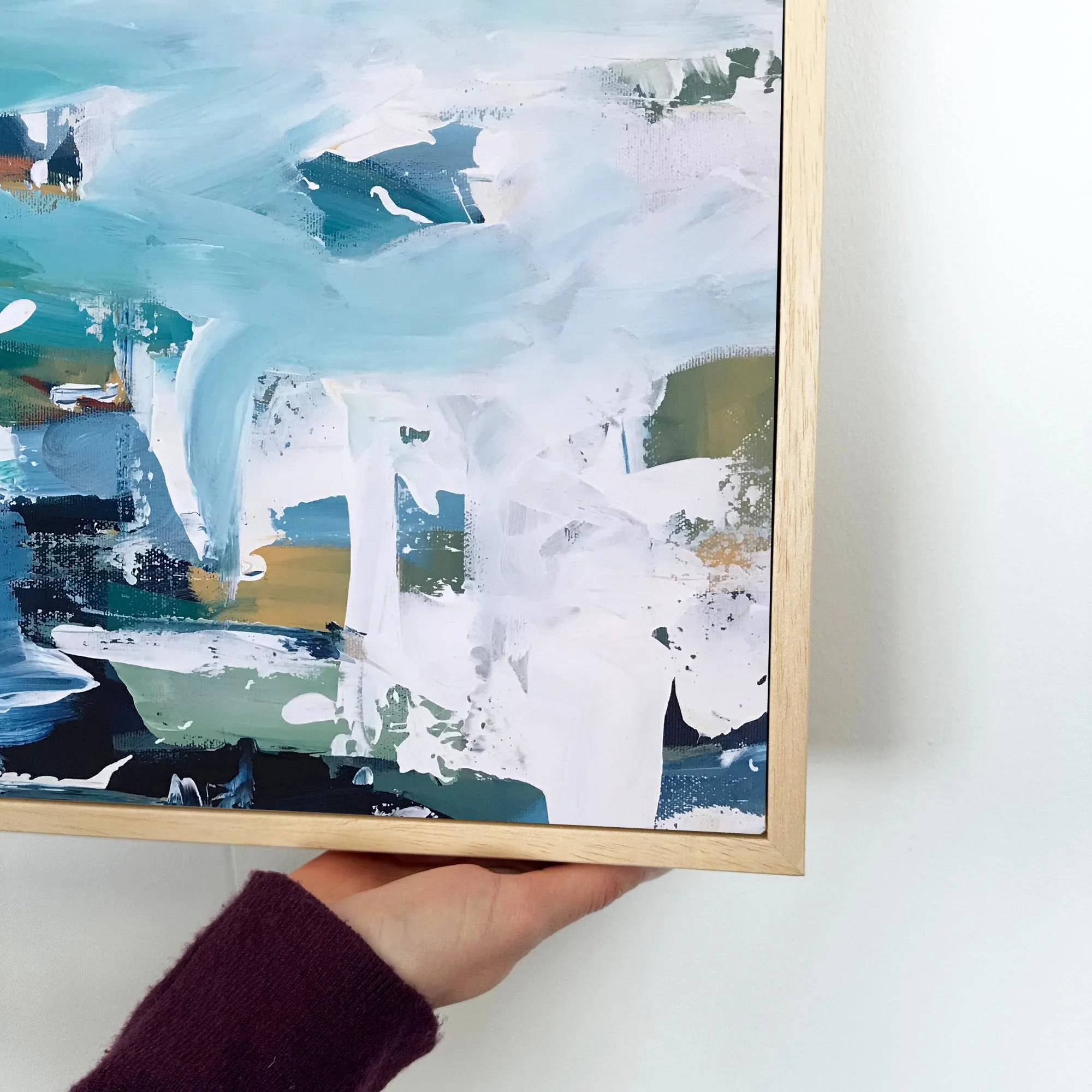 Abstract 102 Framed Canvas