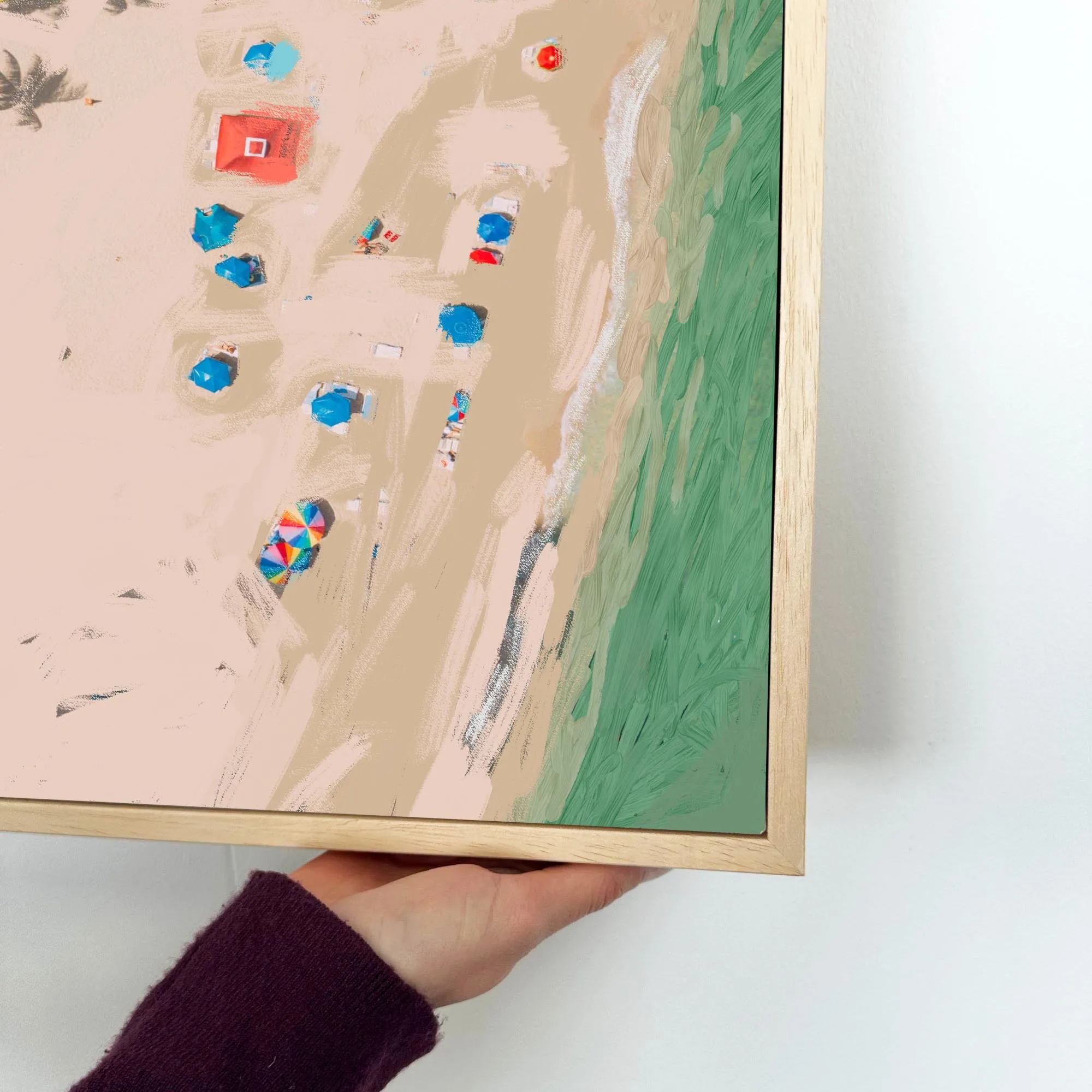 Abstract Beige 3 Framed Canvas