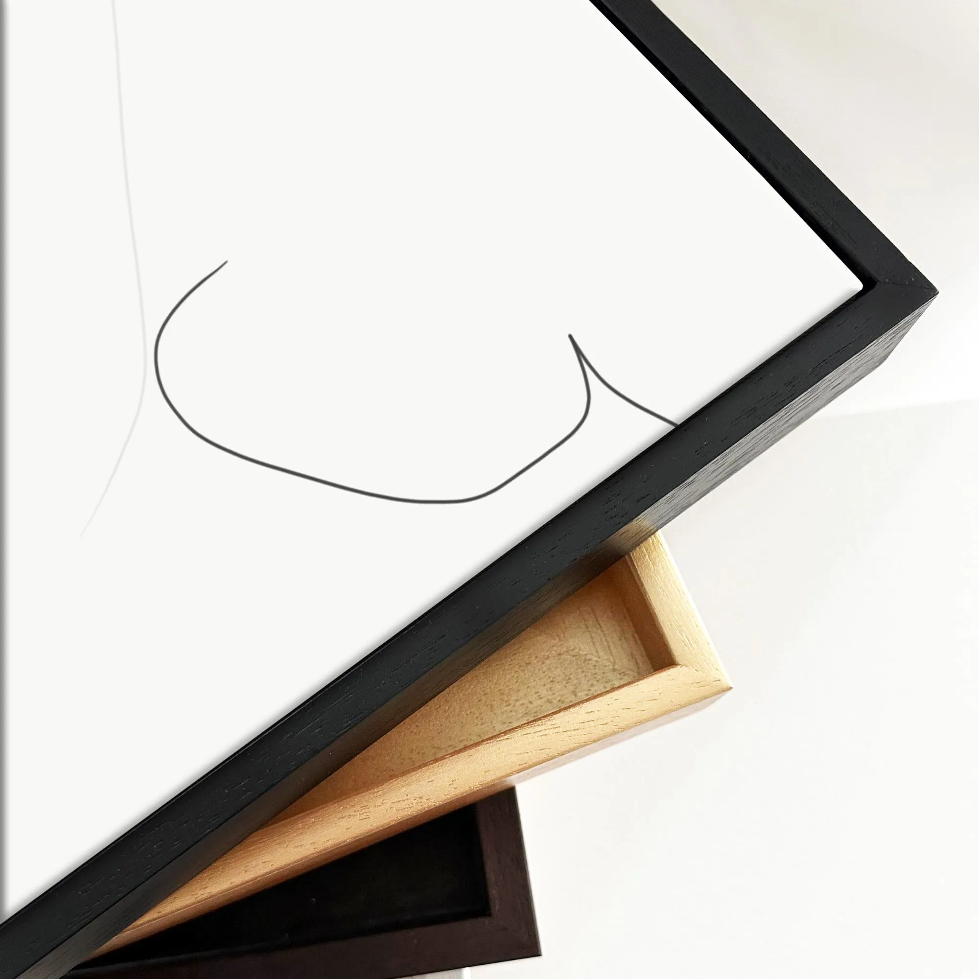 Abstract Line Art Framed Canvas