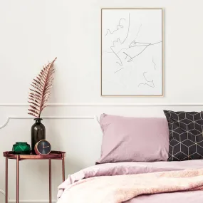 Abstract Line Art Framed Canvas