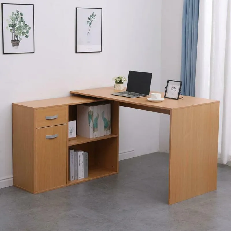 Adjustable Office Desk in Brown