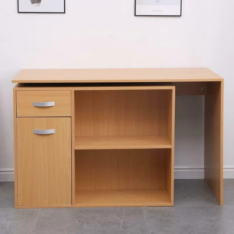 Adjustable Office Desk in Brown