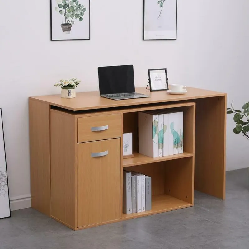 Adjustable Office Desk in Brown