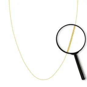 ADJUSTABLE YELLOW GOLD CABLE CHAIN NECKLACE