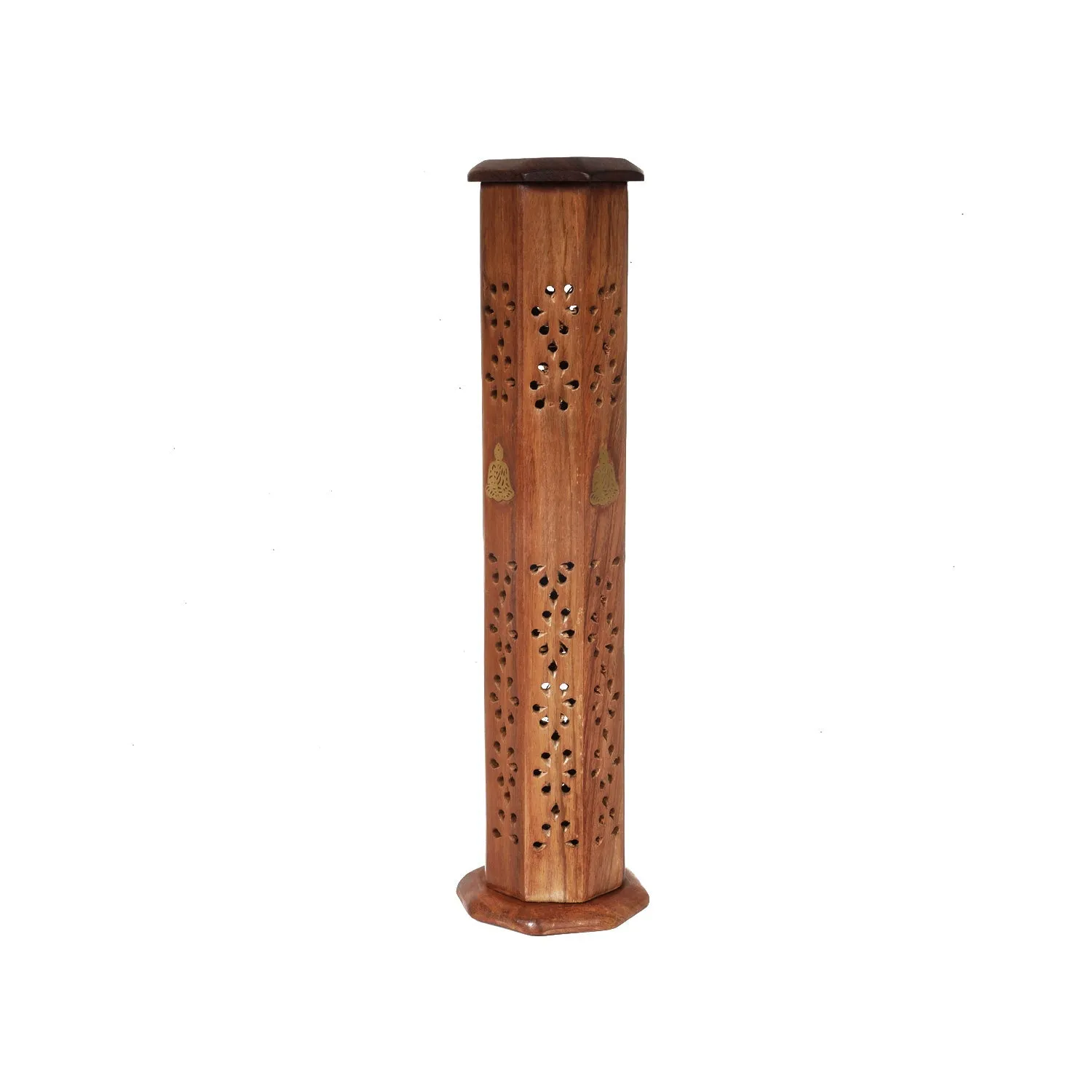Agarbatti Stand - 12 x 3 Inches | Tower Shape Wooden Incense Holder/ Dhoop Holder for Pooja