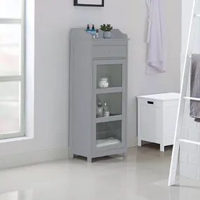 Alaska Grey 1 Glass Door Bathroom Cabinet