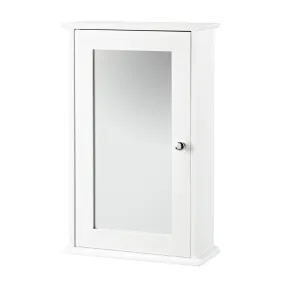 Alaska White Wooden Wall Cabinet with Mirror