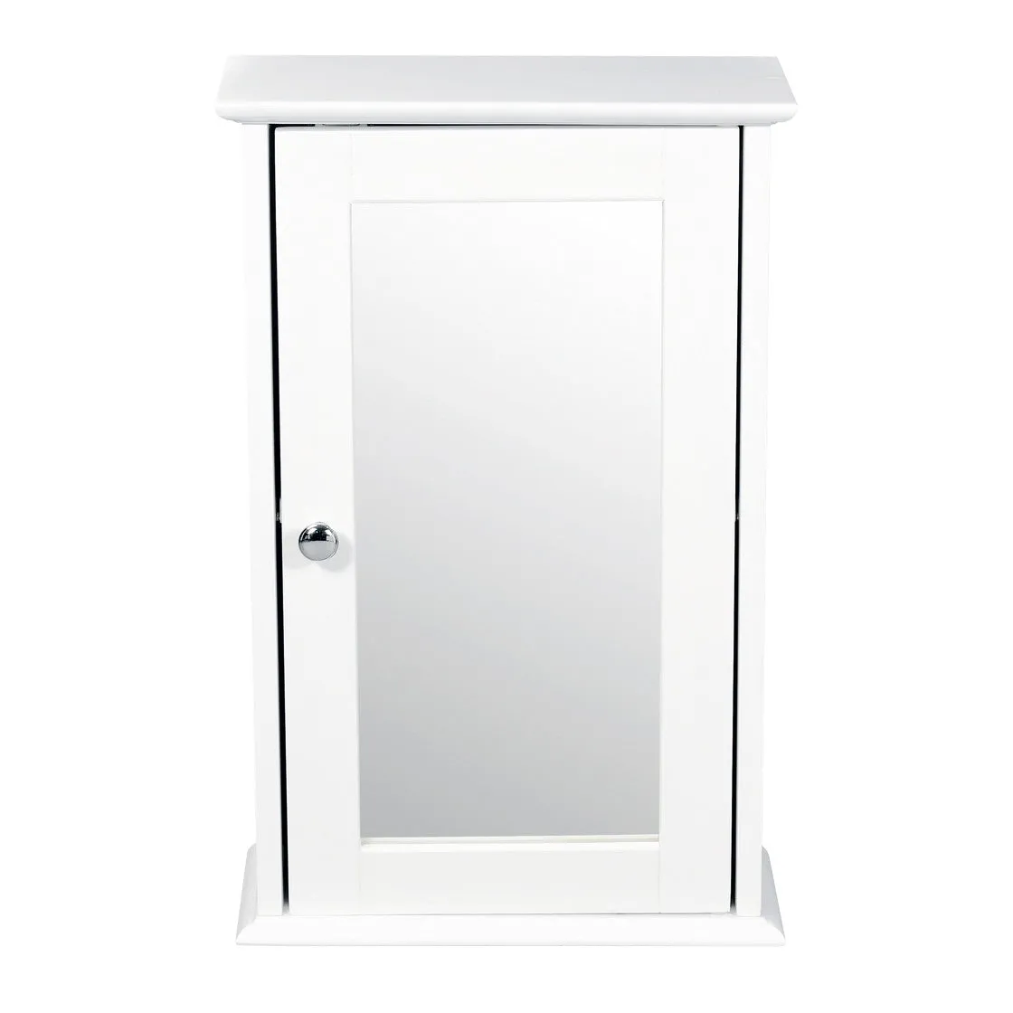 Alaska White Wooden Wall Cabinet with Mirror