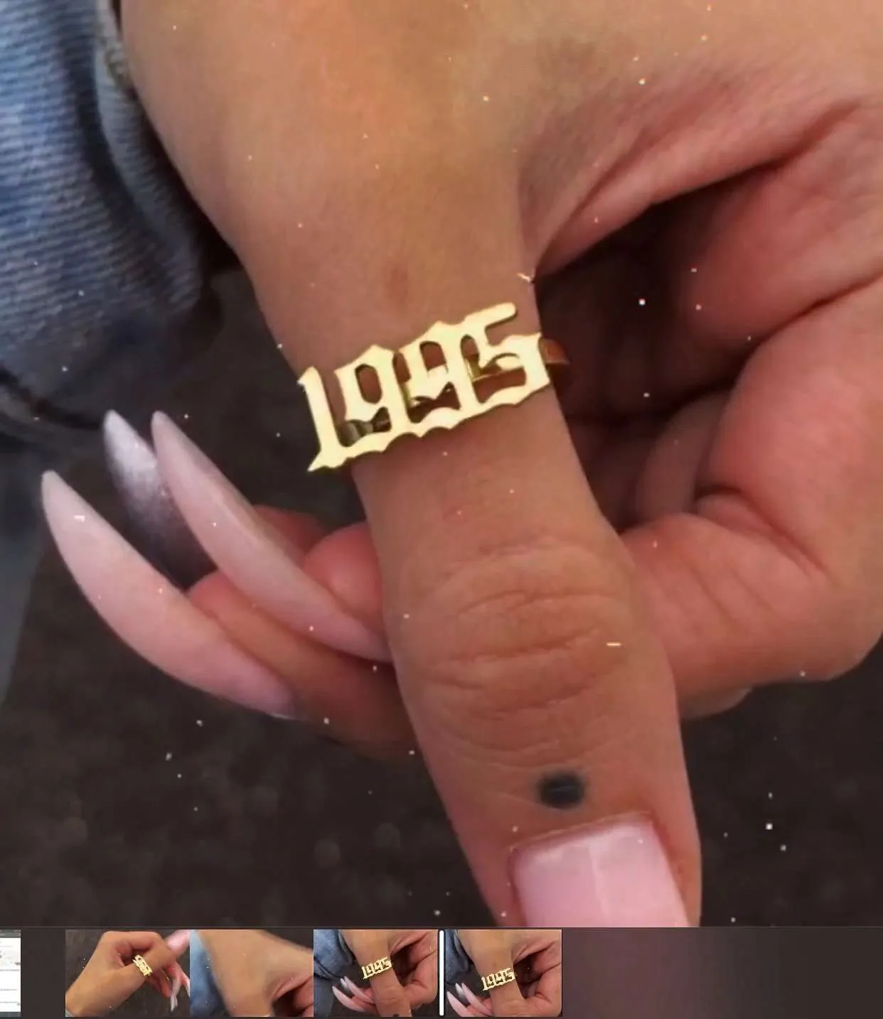 Ancient Goth Birth Year Ring (Dainty)
