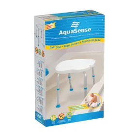 AquaSense Adjustable Bath and Shower Chair with Non-Slip Comfort Seat, White