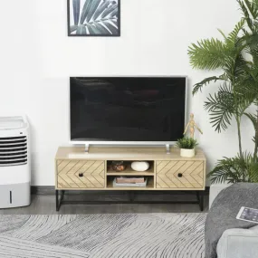 Arrowed 2 Drawer Wooden TV Unit With Storage