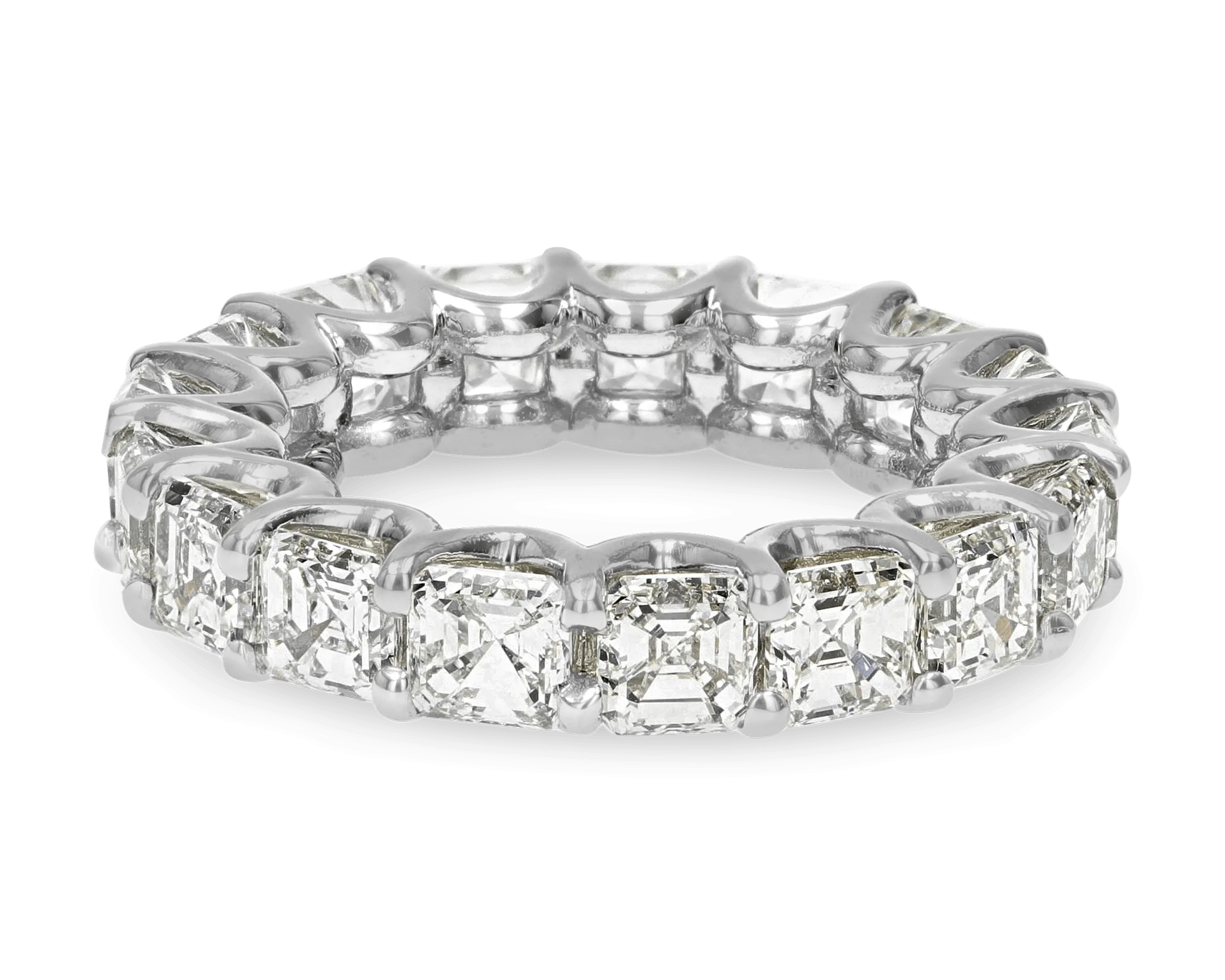 Asscher-Cut Diamond Eternity Band, 6.81 Carats