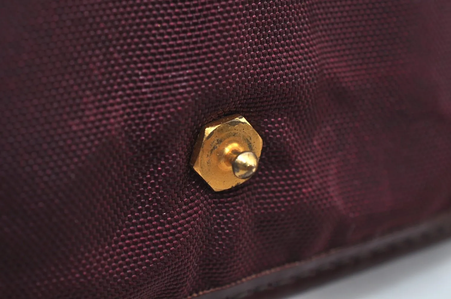 Auth Christian Dior Trotter Shoulder Cross Body Bag Nylon Leather Bordeaux K9893
