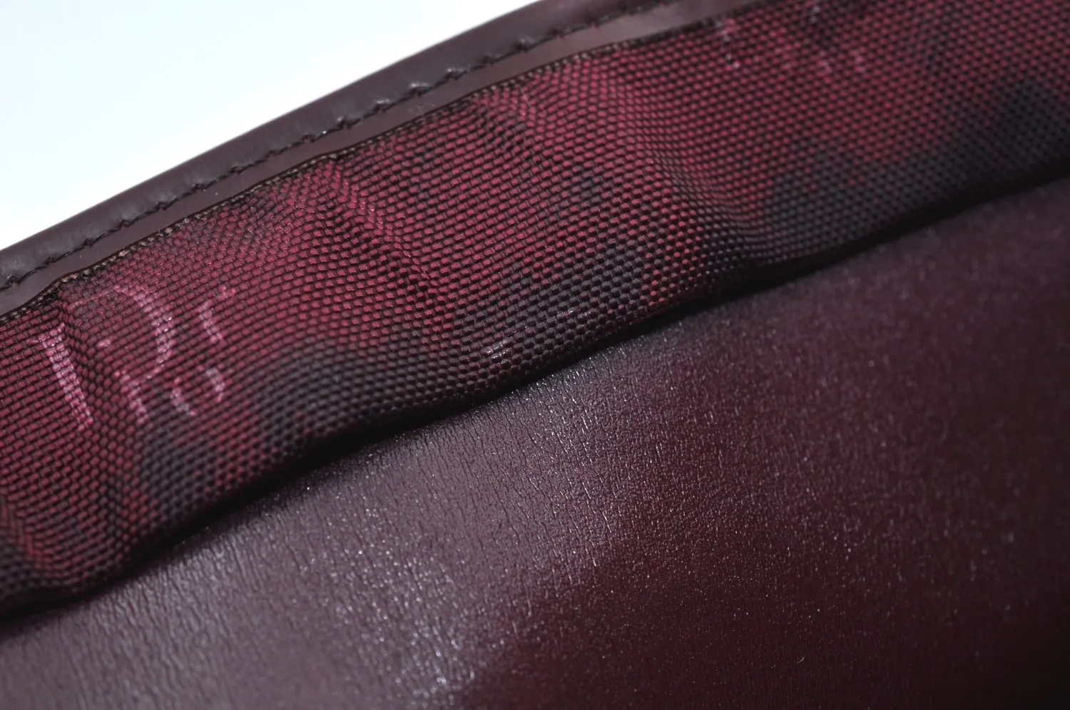 Auth Christian Dior Trotter Shoulder Cross Body Bag Nylon Leather Bordeaux K9893
