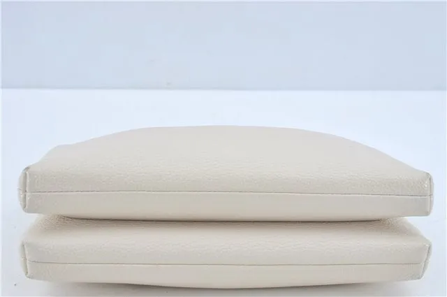 Auth COACH 2Way Shoulder Cross Body Clutch Bag Purse Leather F38273 White 0262E