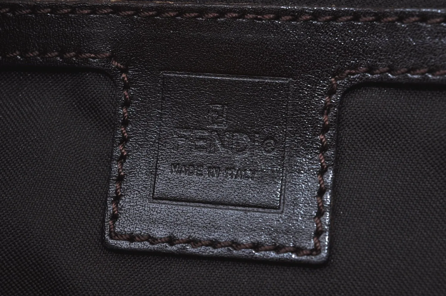 Auth FENDI Zucca Mamma Baguette Shoulder Bag Canvas Leather Brown K9585