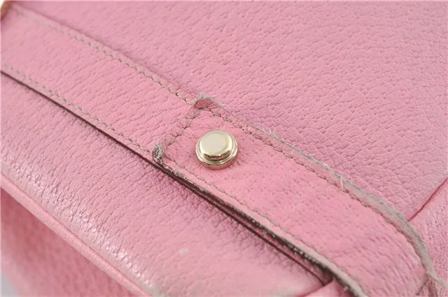 Auth GUCCI Abbey Japan Exclusive Shoulder Tote Bag Leather 147652 Pink H7199