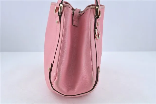 Auth GUCCI Abbey Japan Exclusive Shoulder Tote Bag Leather 147652 Pink H7199