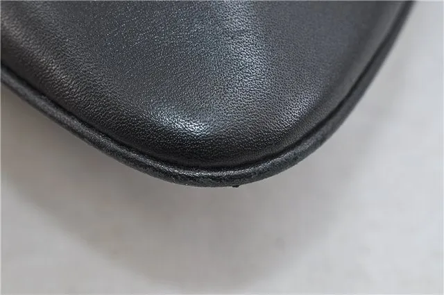 Auth GUCCI Sherry Line Kandinsky Shoulder Hand Bag GG Canvas Leather Black 1487D