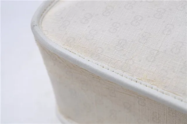 Auth GUCCI Sherry Line Micro GG PVC Leather Shoulder Cross Bag Purse White 5082D