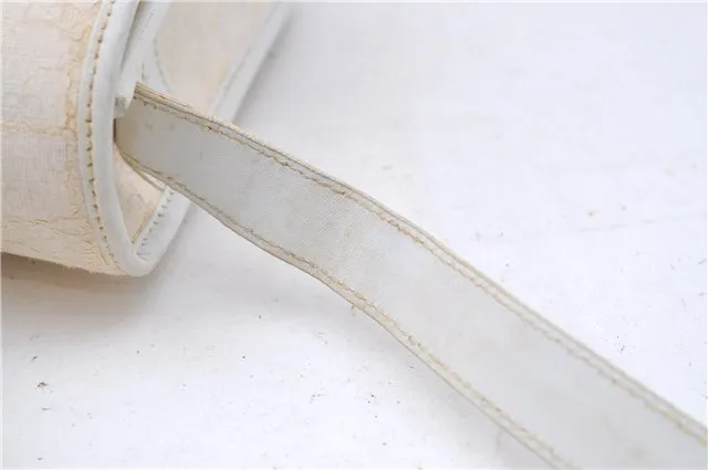 Auth GUCCI Sherry Line Micro GG PVC Leather Shoulder Cross Bag Purse White 5082D