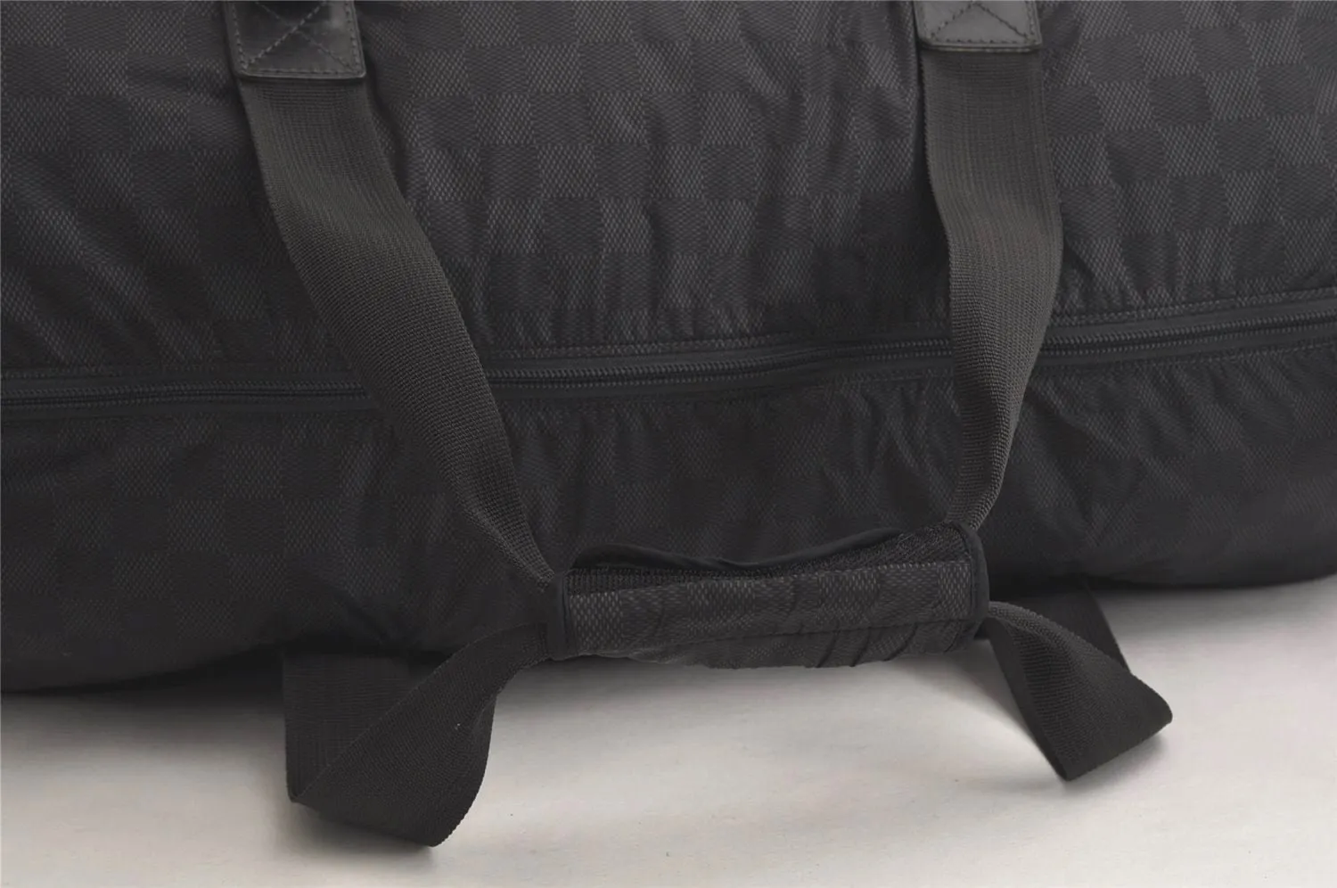 Auth Louis Vuitton Damier Aventure Practical 2Way Boston Bag M97058 Black 9676J