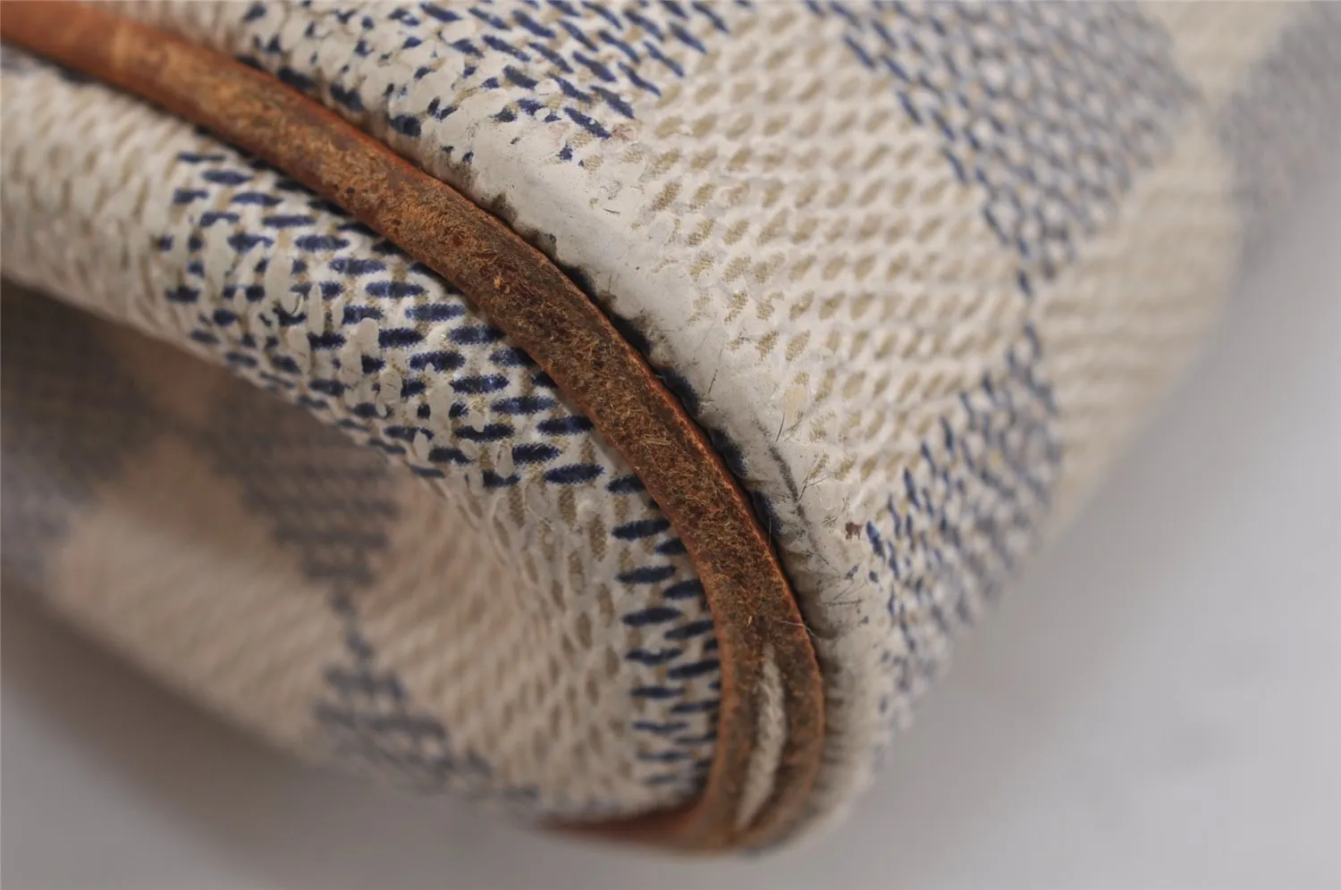 Auth Louis Vuitton Damier Azur Eva N55214 2Way Shoulder Accessories Pouch 0135K