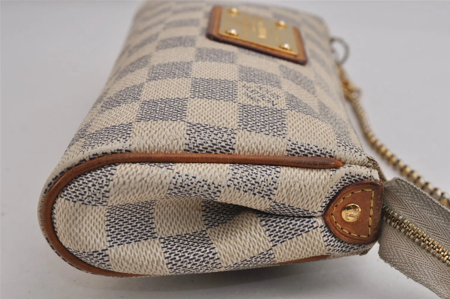 Auth Louis Vuitton Damier Azur Eva N55214 2Way Shoulder Accessories Pouch 0135K