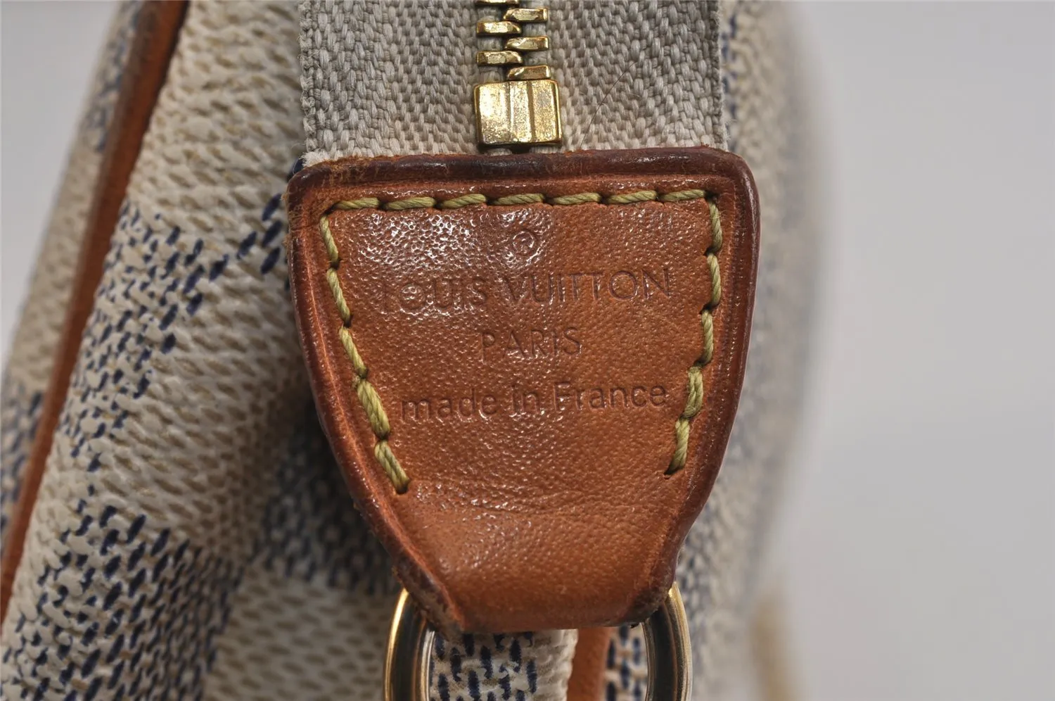 Auth Louis Vuitton Damier Azur Eva N55214 2Way Shoulder Accessories Pouch 0135K