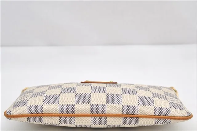 Auth Louis Vuitton Damier Azur Pochette Mira MM Accessory Pouch N60027 Box 9373E