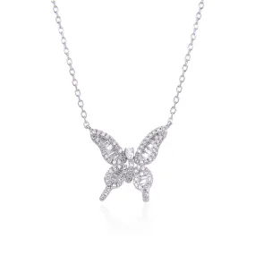 Baguette Butterfly Necklace