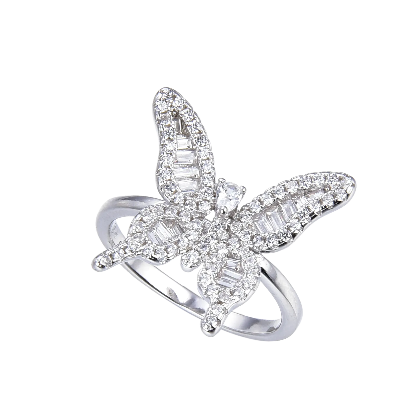 Baguette Butterfly Ring