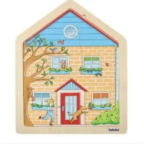 Beleduc 4 in 1 Wooden Puzzle - Home